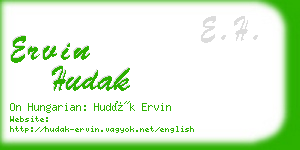 ervin hudak business card